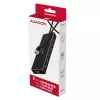 Axagon HUE-F7A 7x USB 3.2 Gen 1 ALU FLAT Hub micro power IN 1m USB-A USB 3.2 Gen 1 (3.1 Gen 1) Type-A 5000 Mbit/s preto