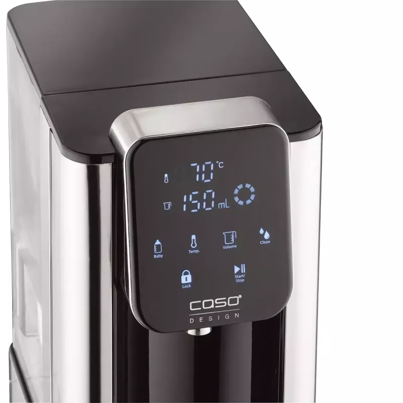 Caso Hot 7 Turbo Dispensador de água quente, 2,7 L, 2200-2600 W, preto/aço inoxidável