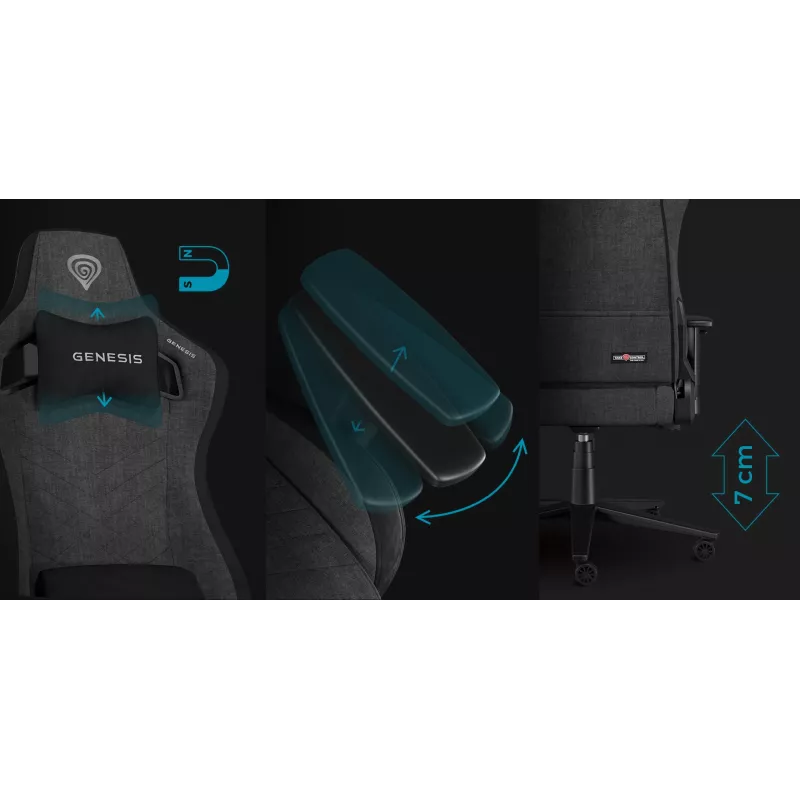 Cadeira gaming para PC GENESIS NITRO 660 peso máximo do utilizador 150 kg assento acolchoado