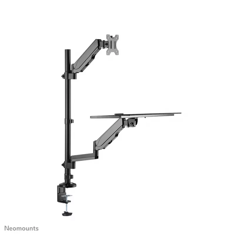 Estação de trabalho sentado/em pé para secretária Neomounts DS90-325BL1 9 kg ajuste de altura