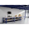 Estação de trabalho sentado/em pé para secretária Neomounts DS90-325BL1 9 kg ajuste de altura