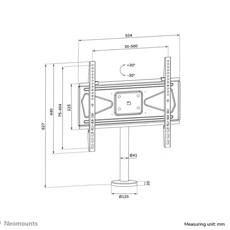 Suporte de mesa para TV Neomounts DS42-430BL14 máx. 50 kg 32-55