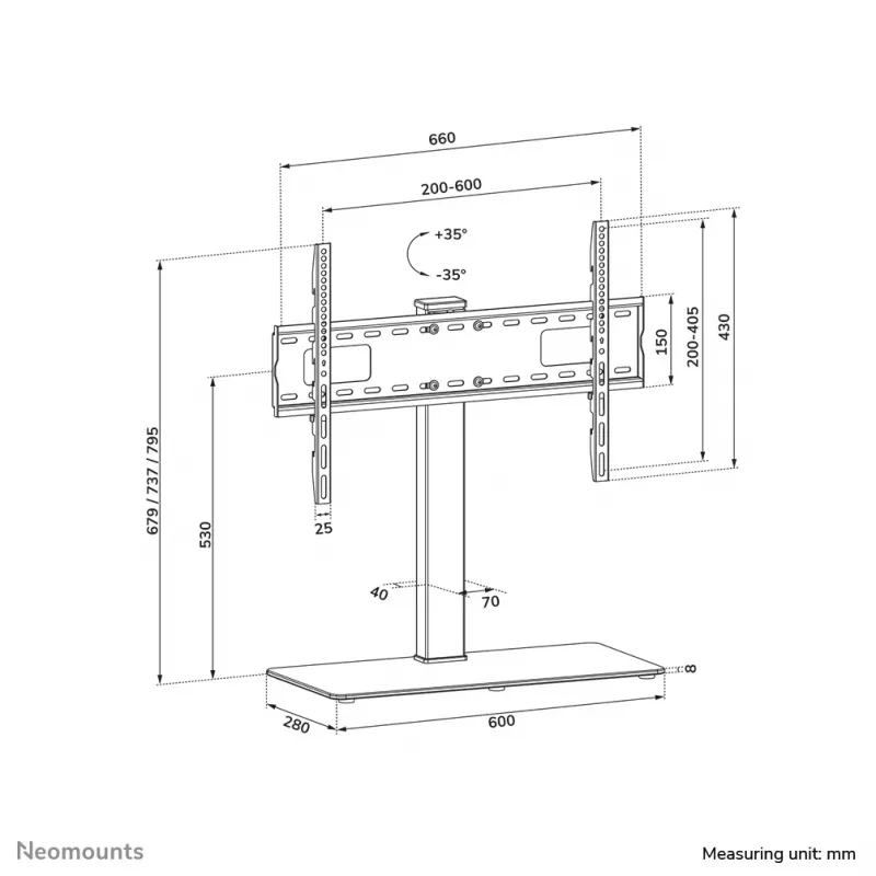Suporte de TV Neomounts DS45-430BL16 37-70