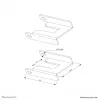 Conjunto de bloqueio de rodas Neomounts ABL-875 para carrinho (2 unid.)