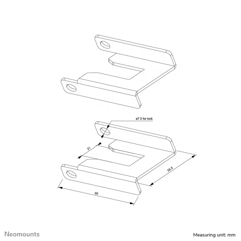 Conjunto de bloqueio de rodas Neomounts ABL-875 para carrinho (2 unid.)