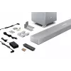 Sharp HT-SBW53121(SL) 3.1.2 Dolby Atmos/DTS:X barra de som com subwoofer sem fios, 550 W, Bluetooth, prateada