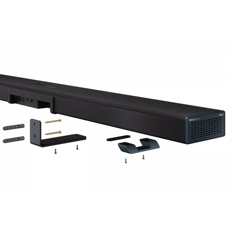 Sharp HT-SBW55121(BK) 5.1.2 Dolby Atmos/DTS:X barra de som com subwoofer sem fios, 650 W, Bluetooth, preta