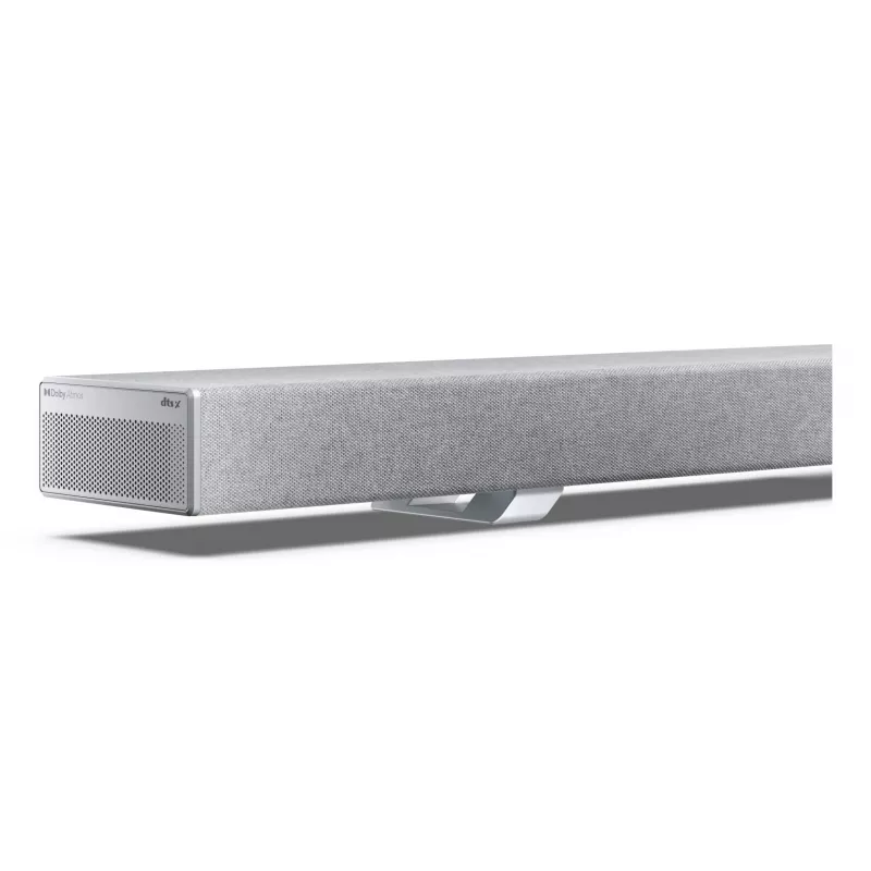 Sharp HT-SBW55121(SL) 5.1.2 Dolby Atmos/DTS:X barra de som com subwoofer sem fios, 650 W, Bluetooth, prateada