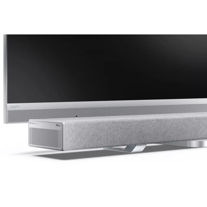 Sharp HT-SBW55121(SL) 5.1.2 Dolby Atmos/DTS:X barra de som com subwoofer sem fios, 650 W, Bluetooth, prateada