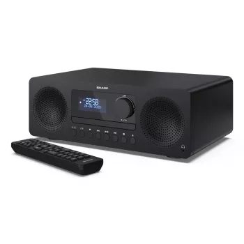 Micro sistema de áudio doméstico Sharp XL-B720D 30 W, altifalantes de 2 vias, DAB/DAB+/FM, leitor de discos óticos, preto
