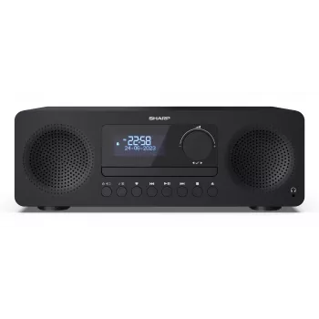 Micro sistema de áudio doméstico Sharp XL-B720D 30 W, altifalantes de 2 vias, DAB/DAB+/FM, leitor de discos óticos, preto