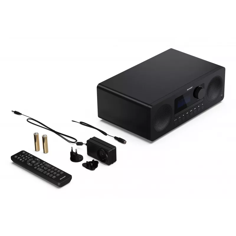 Micro sistema de áudio doméstico Sharp XL-B720D 30 W, altifalantes de 2 vias, DAB/DAB+/FM, leitor de discos óticos, preto