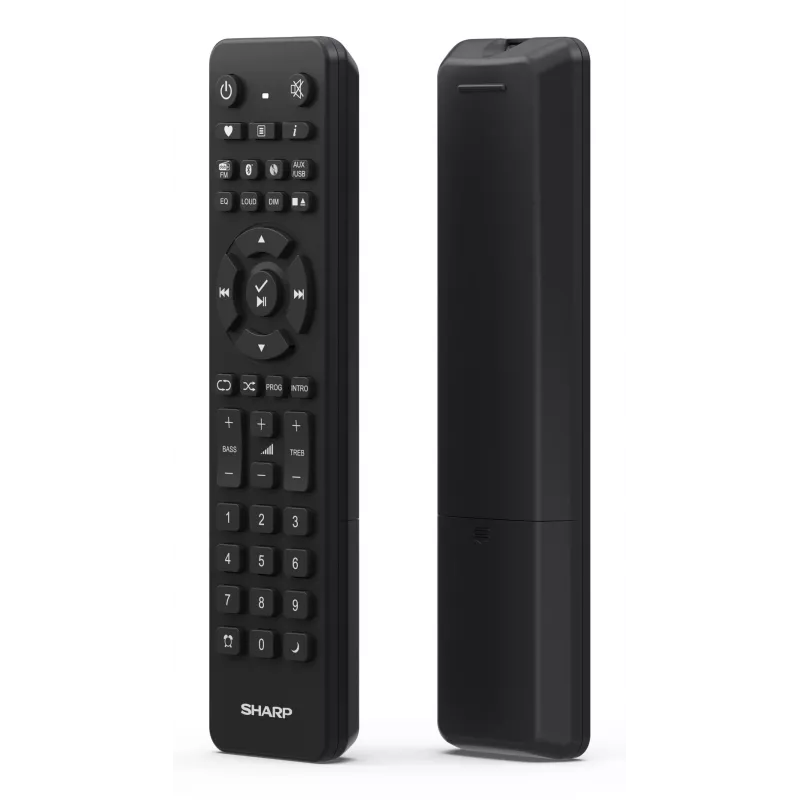 Micro sistema de áudio doméstico Sharp XL-B720D 30 W, altifalantes de 2 vias, DAB/DAB+/FM, leitor de discos óticos, preto
