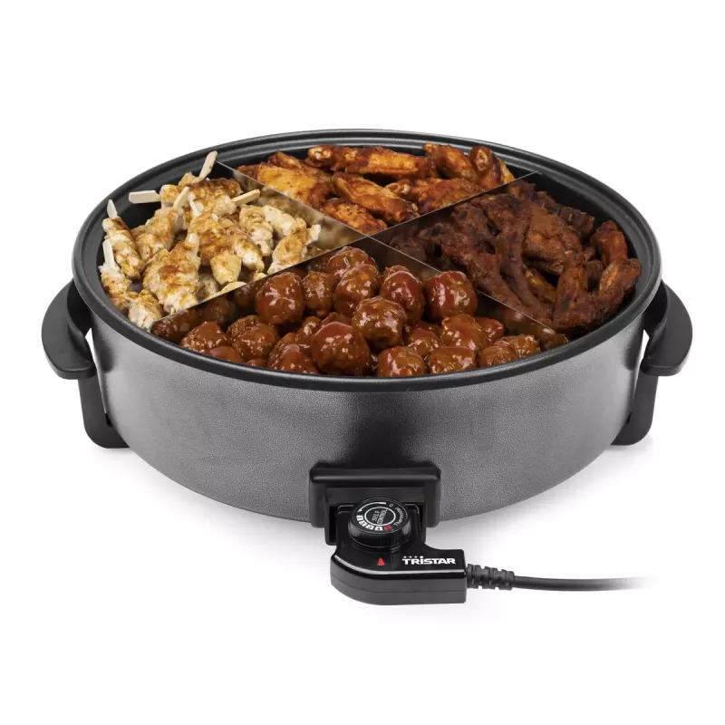 Frigideira elétrica Tristar PZ-9145 XXL - 40 cm, 1500 W, preta
