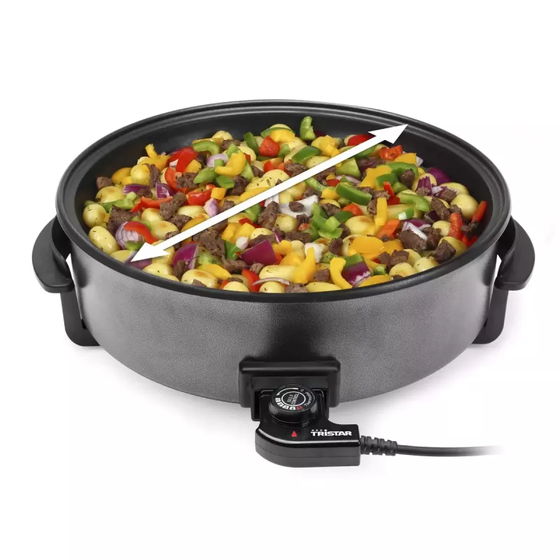 Frigideira elétrica Tristar PZ-9145 XXL - 40 cm, 1500 W, preta