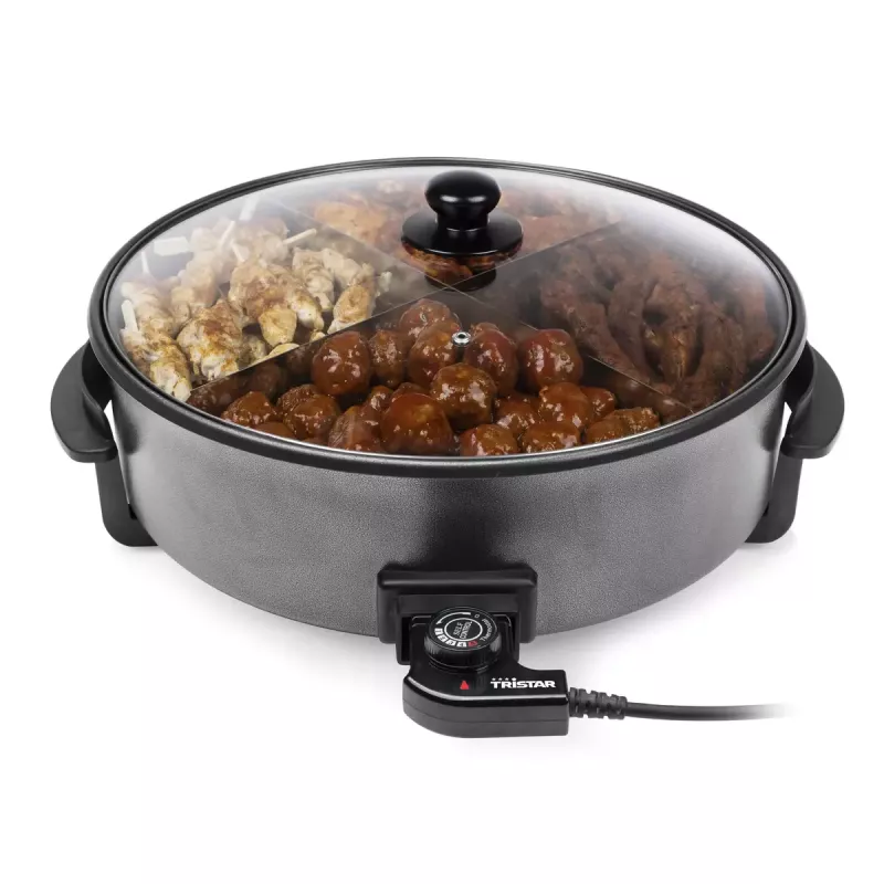 Frigideira elétrica Tristar PZ-9145 XXL - 40 cm, 1500 W, preta