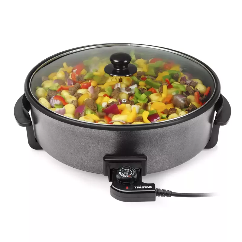 Frigideira elétrica Tristar PZ-9145 XXL - 40 cm, 1500 W, preta