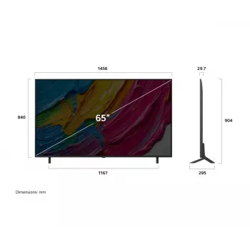 TV LG QNED 65QNED80A3A 165,1 cm (65 polegadas) 4K Ultra HD Smart TV Wi-Fi Preto