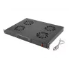 Lanberg AK-1503-B painel de ventilação de 19" 1U com LCD e termóstato, 4 ventoinhas, 230 V, 483x322x44,45 mm, preto