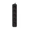 Extensão de energia Lanberg PS0-05E-0100-IEC-BK