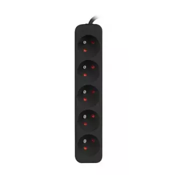 Extensão de energia Lanberg PS0-05E-0100-IEC-BK