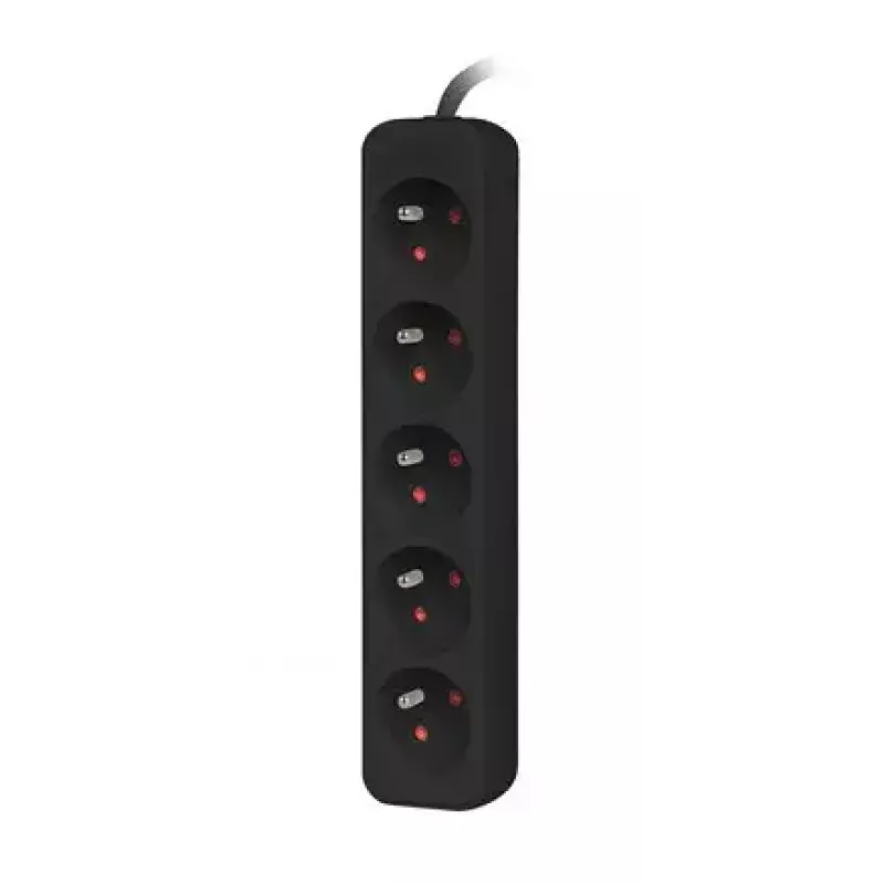 Extensão de energia Lanberg PS0-05E-0100-IEC-BK