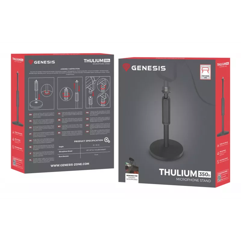 Suporte de secretária para microfone GENESIS NGM-2293 Preto 20-30 cm