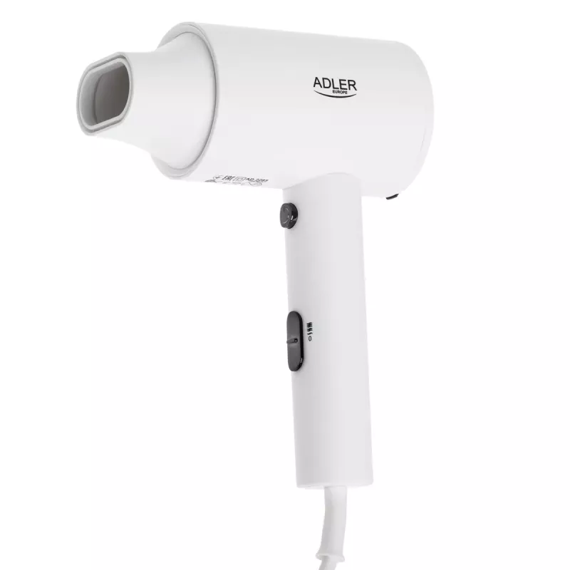 Secador de cabelo de parede Adler AD 2285 — 2000 W, 3 níveis de temperatura, nível frio, branco