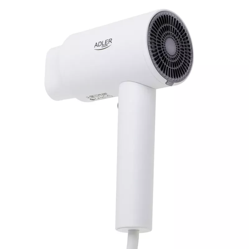 Secador de cabelo de parede Adler AD 2285 — 2000 W, 3 níveis de temperatura, nível frio, branco