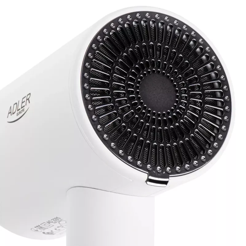 Secador de cabelo de parede Adler AD 2285 — 2000 W, 3 níveis de temperatura, nível frio, branco