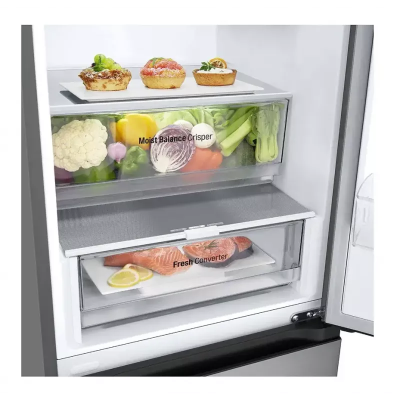 Combinado LG GBV3100EPY Autónomo 344 L E Prateado