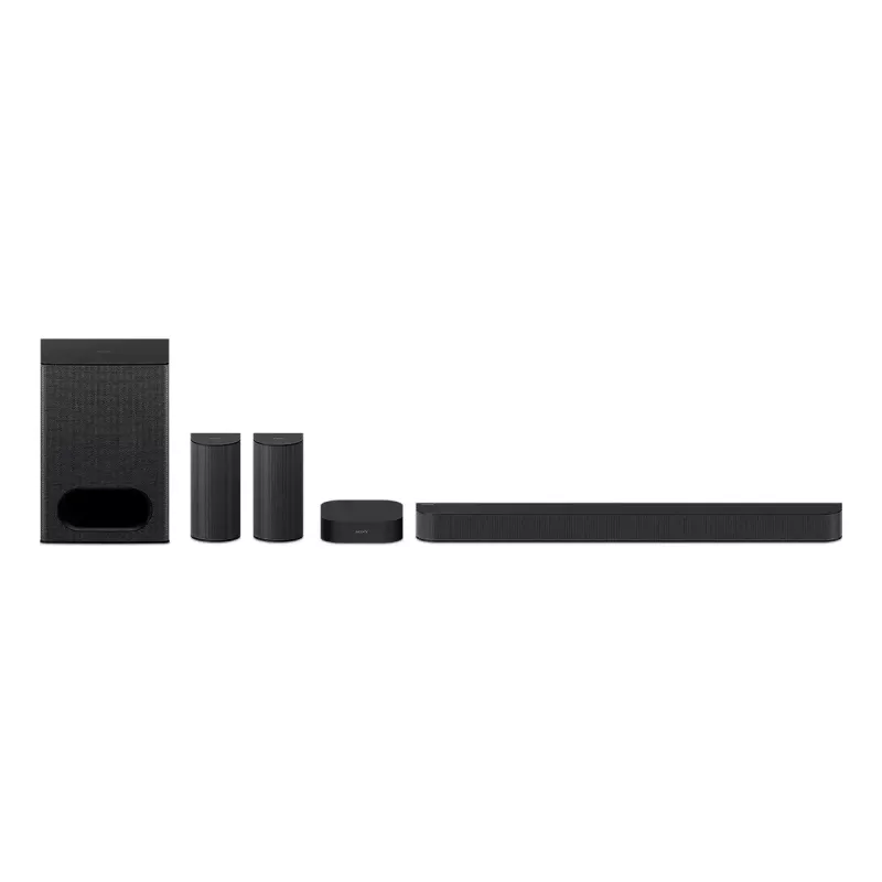 Sistema de soundbar 5.1 canais Sony HT-S60 preto, 1000 W, suporte Dolby Atmos e DTS:X, Bluetooth