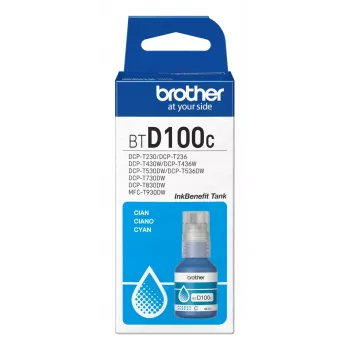 Frasco de tinta Brother BTD100C ciano Original 48,8 ml para impressoras Brother, 91 g