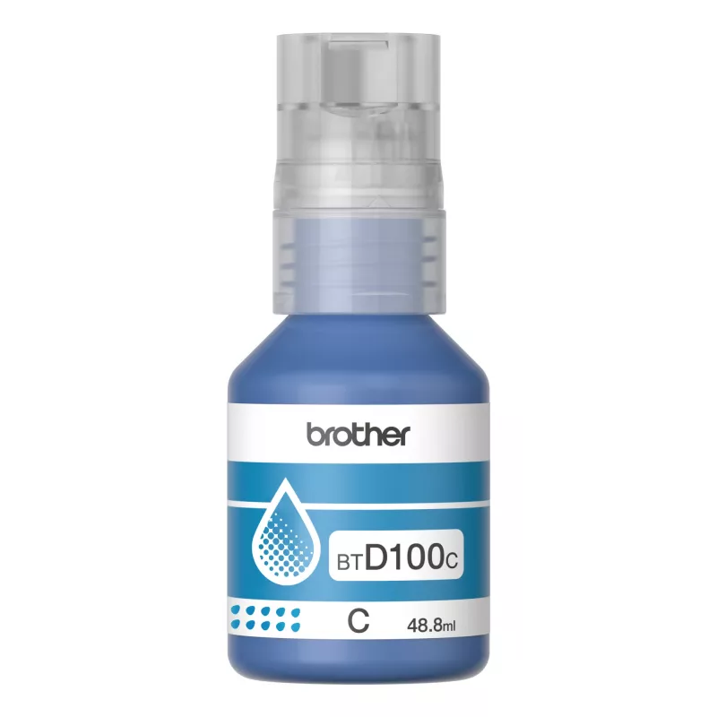 Frasco de tinta Brother BTD100C ciano Original 48,8 ml para impressoras Brother, 91 g