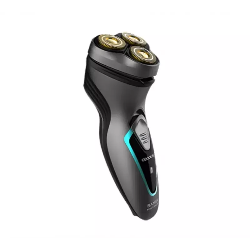 Máquina de barbear rotativa Cecotec 04199 para homem com aparador Titan e cabeça 3D