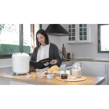 Máquina de fazer pão CECOTEC Bread&Co 1000 Delicious — 550 W, máx. 1 kg, branca