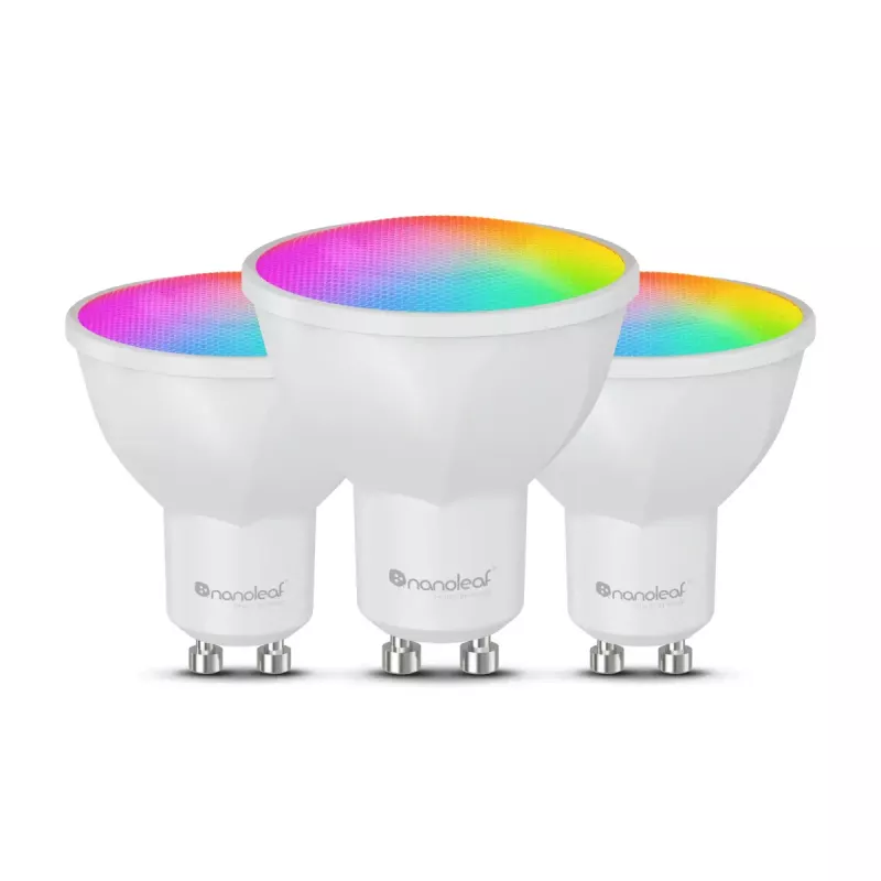 Lâmpada inteligente Nanoleaf N7502B02-3GU10 RGBCW Wi‑Fi pack de 3 GU10