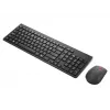 Conjunto de teclado e rato sem fios Lenovo Essential 2,4 GHz – teclado de tamanho completo com layout russo/cirílico, rato ótico ambidestro