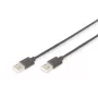 Cabo de ligação USB 2.0 DIGITUS Type-A macho/macho 1,8m compatível com USB 2.0 preto