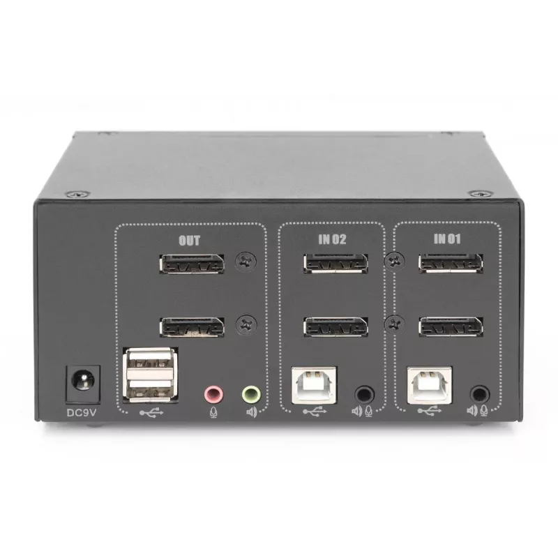 DIGITUS 2 portas DisplayPort DualView 60 Hz 4K 60fp suporte multiplataforma