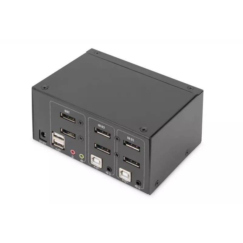 DIGITUS 2 portas DisplayPort DualView 60 Hz 4K 60fp suporte multiplataforma