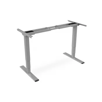 Base de mesa com regulação elétrica de altura Digitus, motor duplo, capacidade de carga 100 kg, cinzento