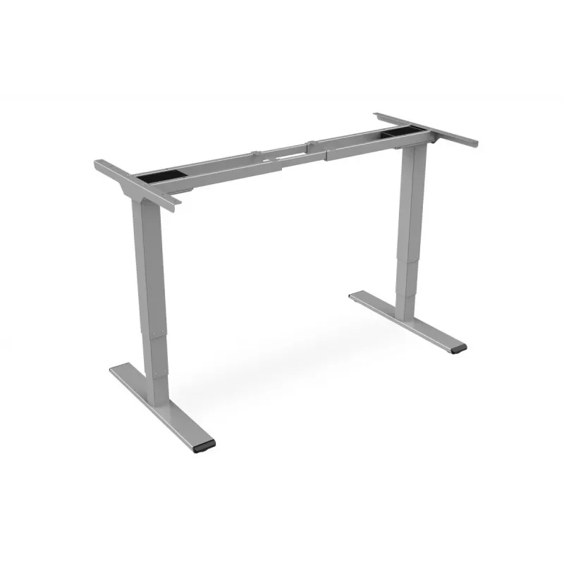 Base de mesa com regulação elétrica de altura Digitus, motor duplo, capacidade de carga 100 kg, cinzento