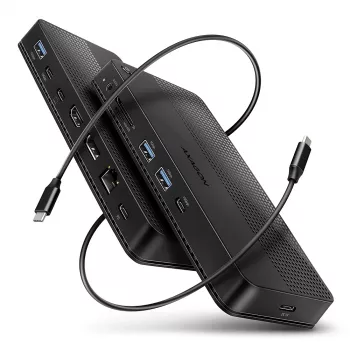Axagon HMC-U4 dock USB4, 3x USB-A, 2x USB-C, HDMI & DP 8K/30Hz, RJ-45, SD/mSD, áudio, PD 100W