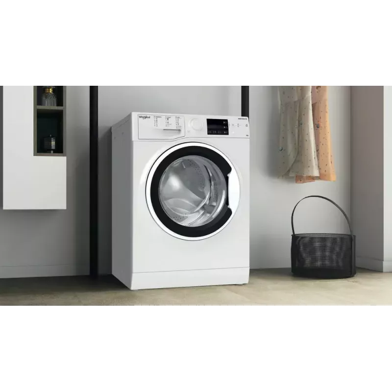Whirlpool WRBSB 6249 W EU máquina de lavar roupa de carregamento frontal, 6 kg, 1200 rpm, classe energética C, profundidade 43 cm, branca