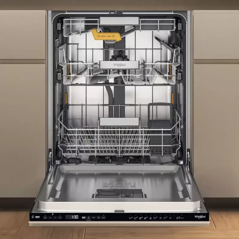 Máquina de lavar loiça encastrável WHIRLPOOL W8I HP42 L — 14 conjuntos de louça, 42 dB, tamanho completo 60 cm