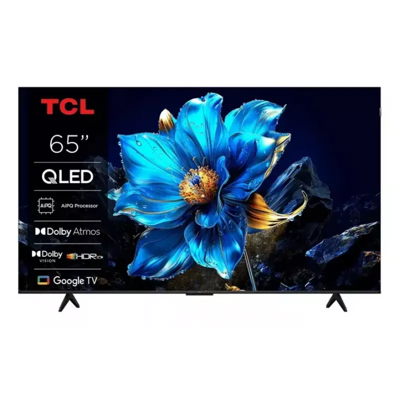 TCL 65T69C televisor de 65 polegadas 4K Ultra HD QLED Smart TV, Google TV, 144 Hz, Wi-Fi, Bluetooth, preto
