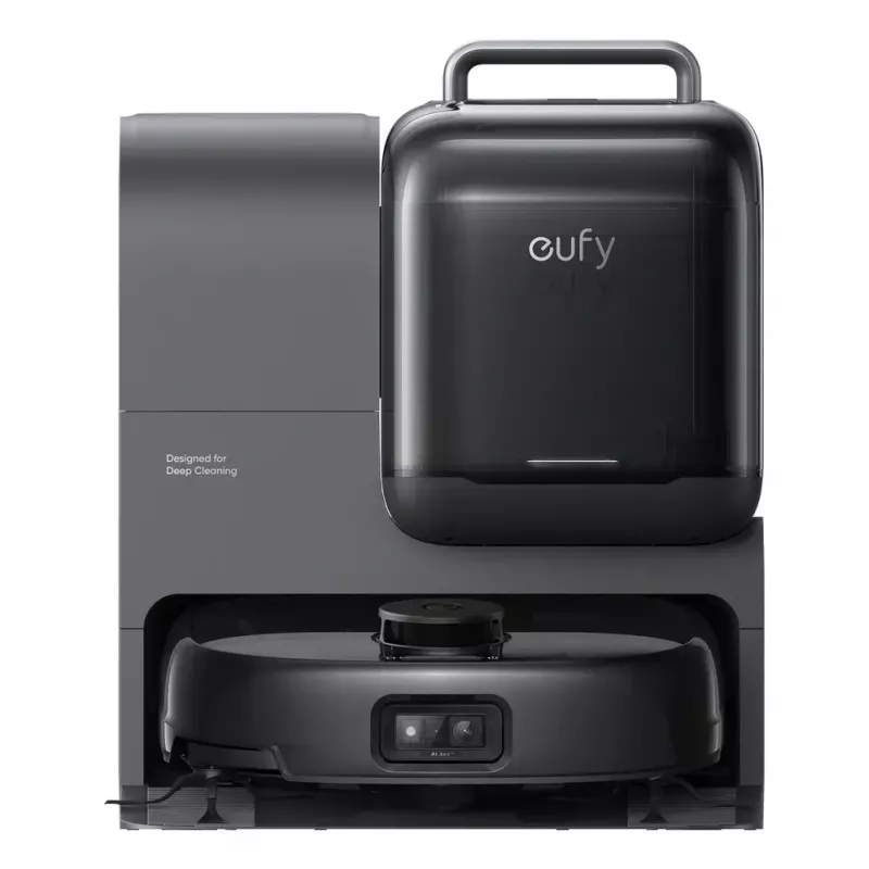 Eufy Omni E28 T2352G11 robô aspirador e esfregona, 20000 Pa, capacidade de pó de 3 L, estação tudo-em-um com esvaziamento automático, preto