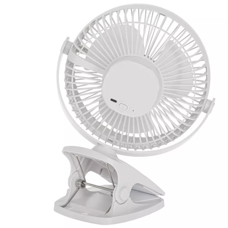 Ventilador de clipe recarregável Adler AD 7342 — 15,5 cm, 3 velocidades, oscilação, 5 W