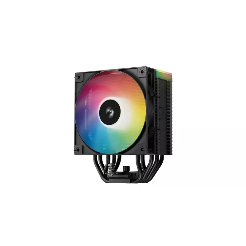 Arrefecedor de CPU a ar DeepCool AG500 BK ARGB V2 — arrefecedor torre para sockets Intel e AMD, dissipador de lamelas empilhadas, iluminação ARGB